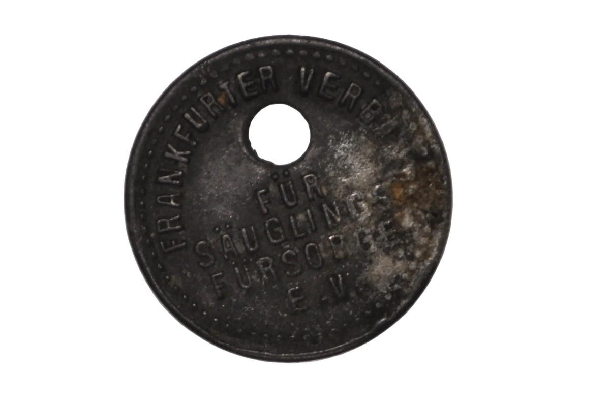 Antique German Token Frankfurter Verein für Säuglingsfürsorge E.V. Infant Welfare Token - Vintage German Infant Welfare Token Frankfurter Verein für Säuglingsfürsorge E.V.