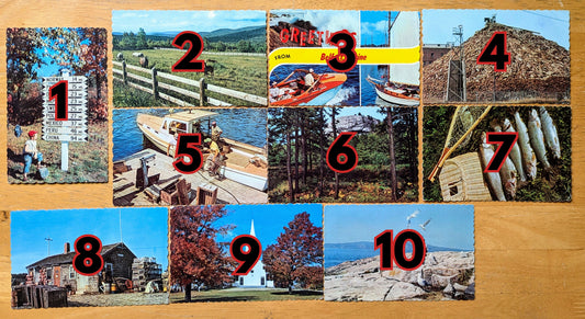 Vintage 1960s-70s Maine Tourist Scalloped Postcards - Eastern Illustrating Co. - 37 Vintage Maine Postcards To Choose From!!