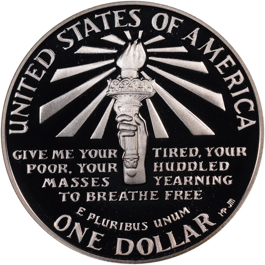 1986-S U.S. Commemorative Silver Proof Ellis Island Liberty Dollar San Francisco