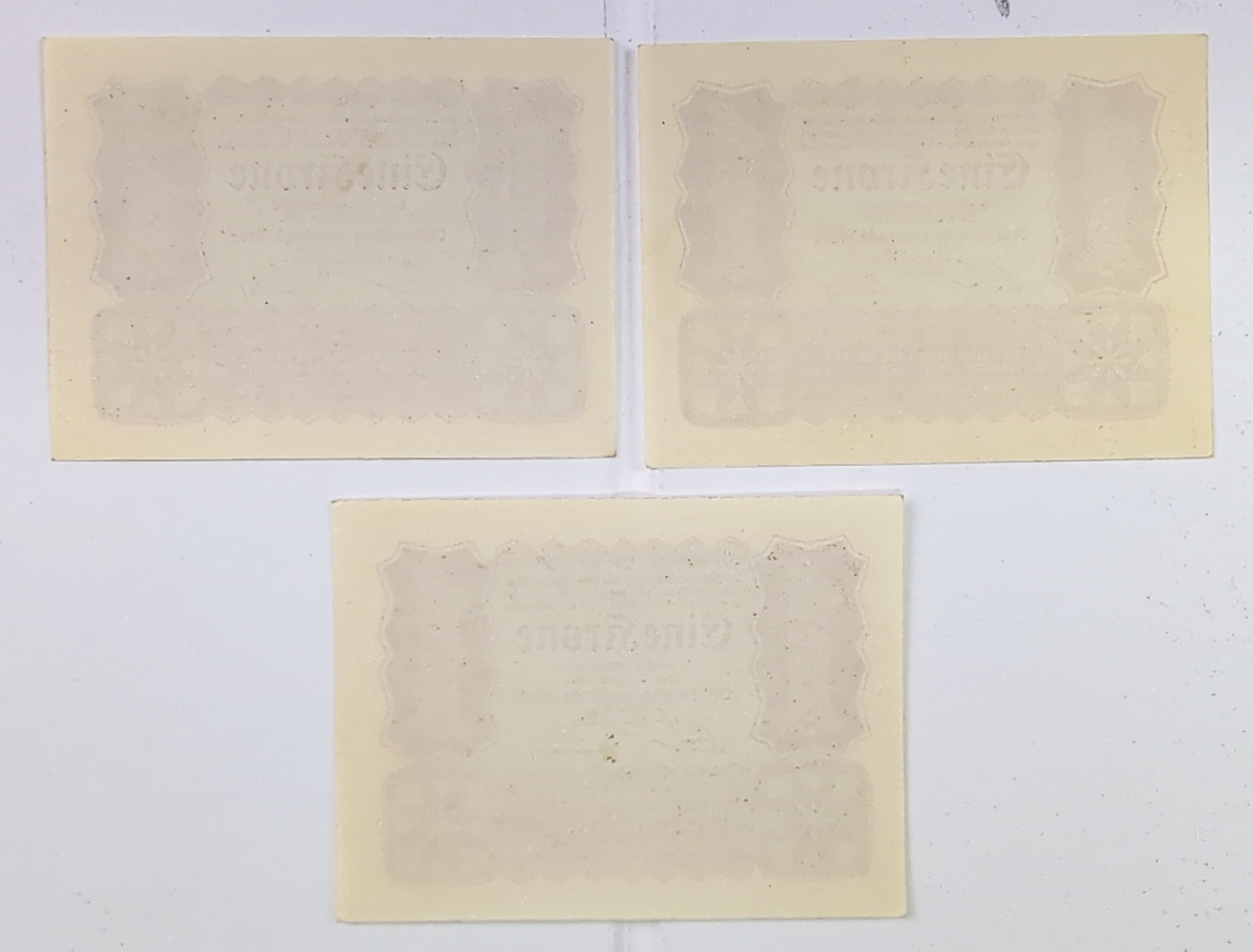 Lot of 3 1922 Austria-Hungary Bank 1 Kronen Notes - Uncirculated (UNC) Lot - 1922 Austrian One Krone Banknote Trio - P#73