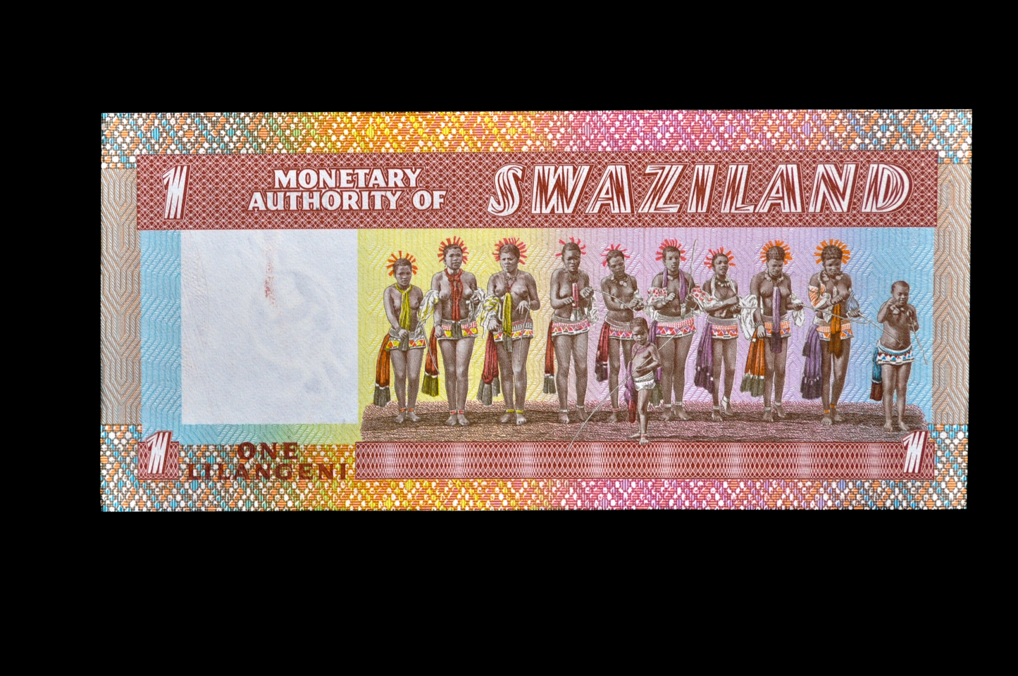 1974 Swaziland 1 Lilangeni Note - First Banknote of Swaziland - Uncirculated (UNC) - 1974 Swaziland One Lilangeni Banknote - P#1