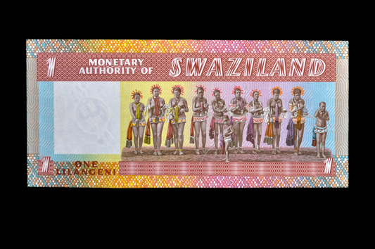 1974 Swaziland 1 Lilangeni Note - First Banknote of Swaziland - Uncirculated (UNC) - 1974 Swaziland One Lilangeni Banknote - P#1