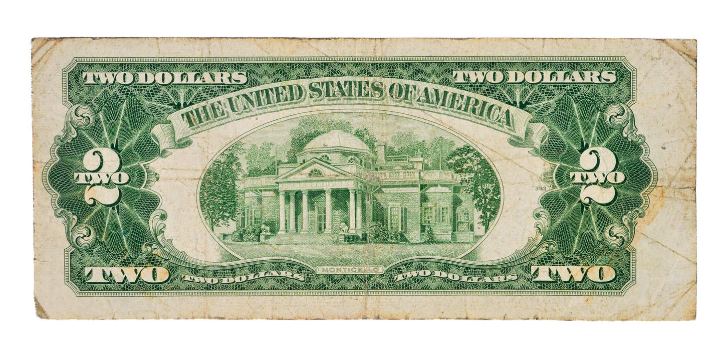 1953A Fancy Bookend Birthday Serial Number 2 Dollar Note - 63131963 - 1953-A Two Dollar Legal Tender 1963 Birth Year Note - Fr#1510