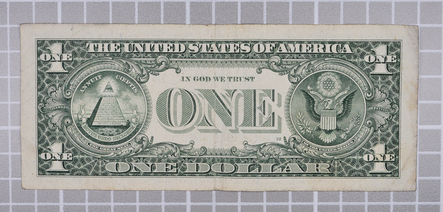 1999 Fancy Repeating Trinary Serial 1 Dollar Note - 52526555 - (G) Chicago - 1999 One Dollar Green Seal Fancy Serial Note - Fr#1925-G