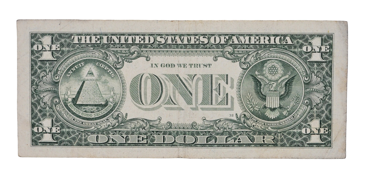 1999 Fancy Repeating Trinary Serial 1 Dollar Note - 52526555 - (G) Chicago - 1999 One Dollar Green Seal Fancy Serial Note - Fr#1925-G
