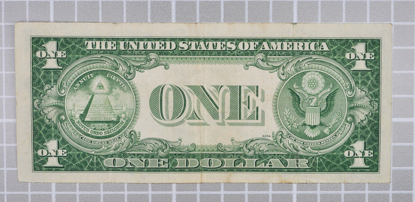 1935 F Fancy Lucky 777 Serial Number 1 Dollar Silver Cert - 27777479 - 1935F Blue Seal Silver Repeating Serial Note - Fr.1615