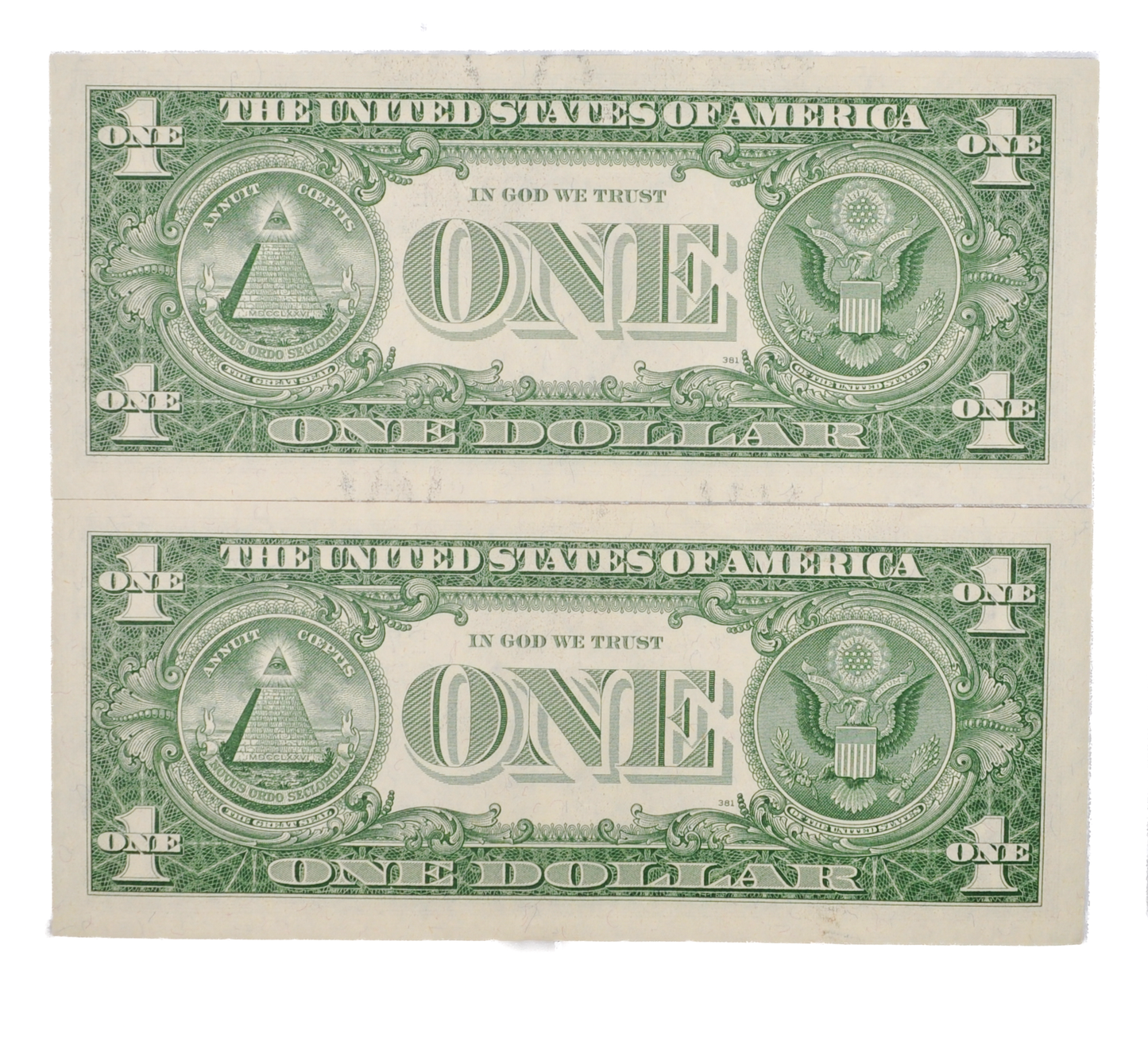 Consecutive Duo 1957 A Silver Certificate 1 Dollar Notes - Uncirculated (UNC) - 1957A Silver Cert Sequential Serial Note Set - Fr#1620