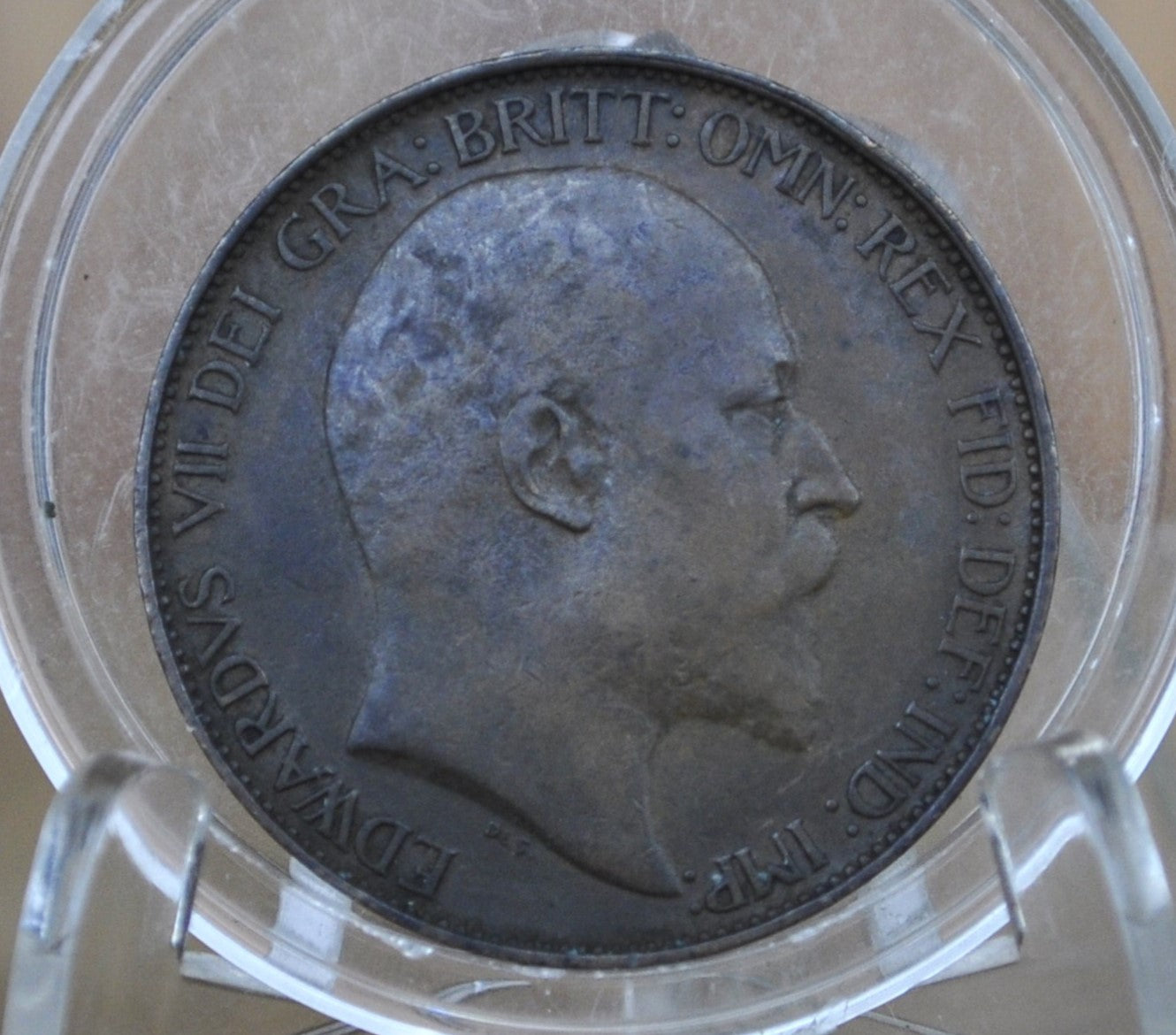 1902 Great Britain Half Penny - XF+ (Extremely Fine to About Uncirculated) Grade / Condition - UK Half Penny 1902 - King George 1/2 Penny - Bronze - ha'penny 1902