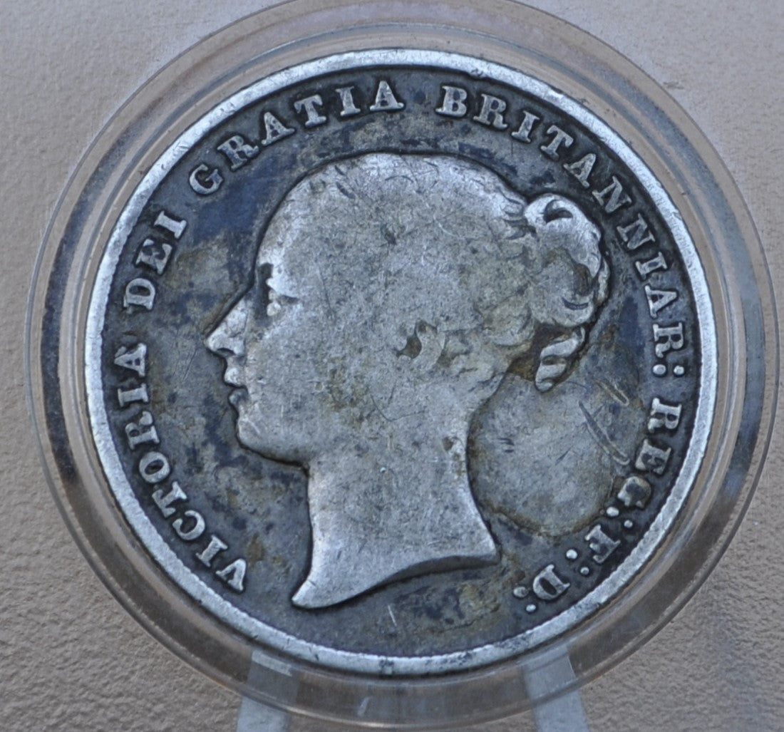 1844 Great Britain Silver 1 Shilling UK One Shilling 1884 - F (Fine) Grade - Queen Victoria - 1 Shilling 1884 Sterling Shilling UK
