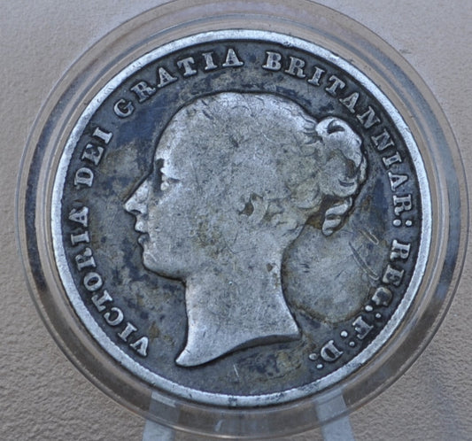 1844 Great Britain Silver 1 Shilling UK One Shilling 1884 - F (Fine) Grade - Queen Victoria - 1 Shilling 1884 Sterling Shilling UK