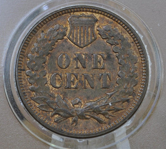 1895 Indian Head Penny - AU58 (Choice About Uncirculated) Grade, Red-Brown - Indian Head Cent 1895 RB