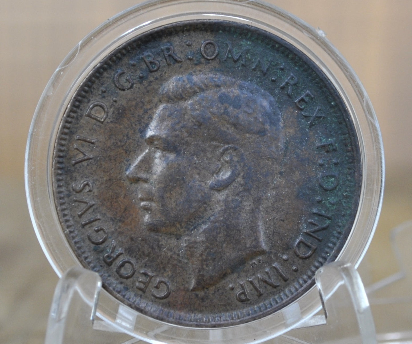 1943 Australia One Penny Australia, Perth Mint - Great Condition / Detail - King George - Collectible Australian Coin