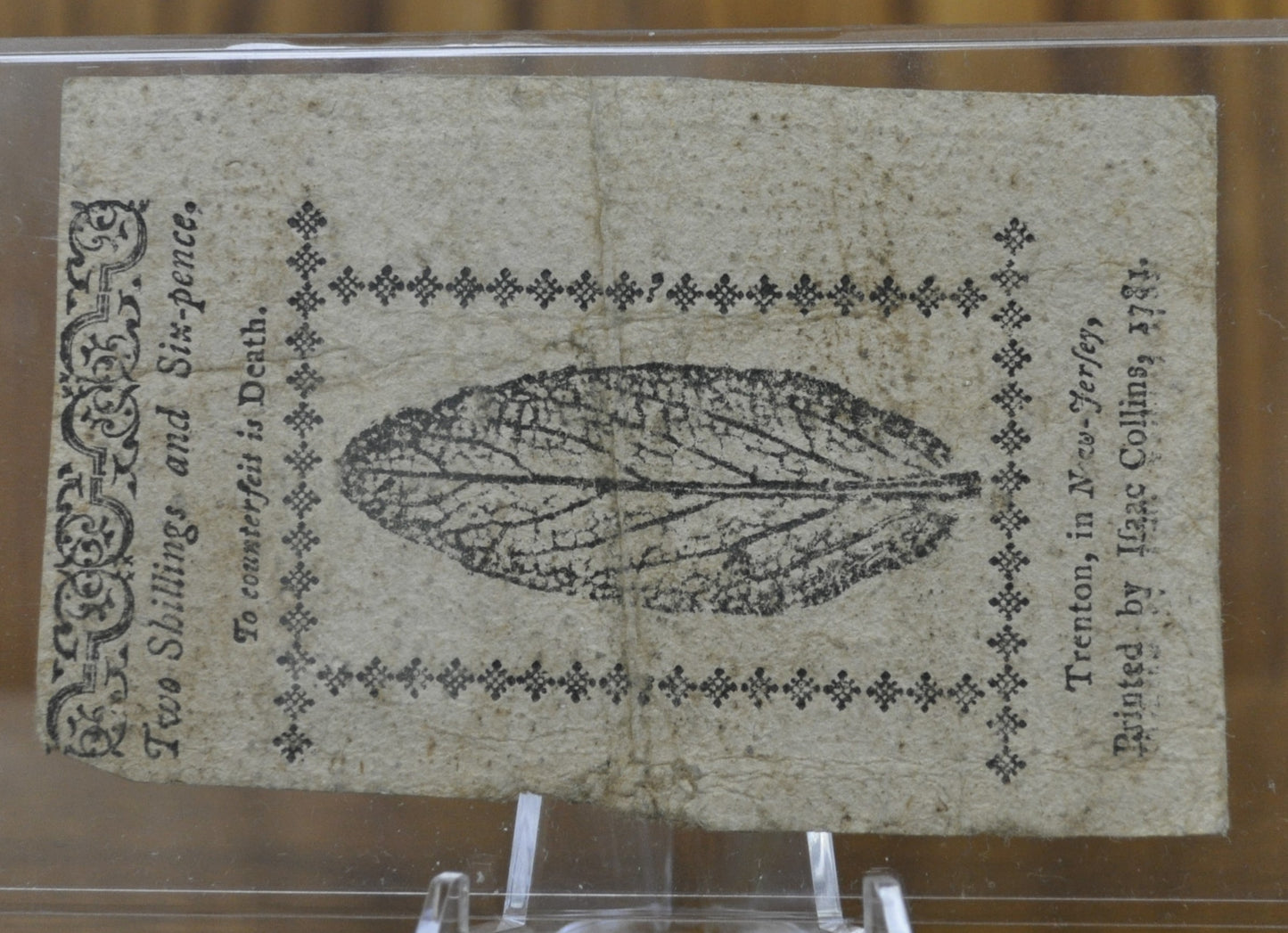 1781 State of New Jersey 2 Shillings 6 Pence January 9th 1781 - Continental Currency - Jan 14th 1779 2S 6d Note - NJ-195 - NJ 1/9/1781, Colonial Note