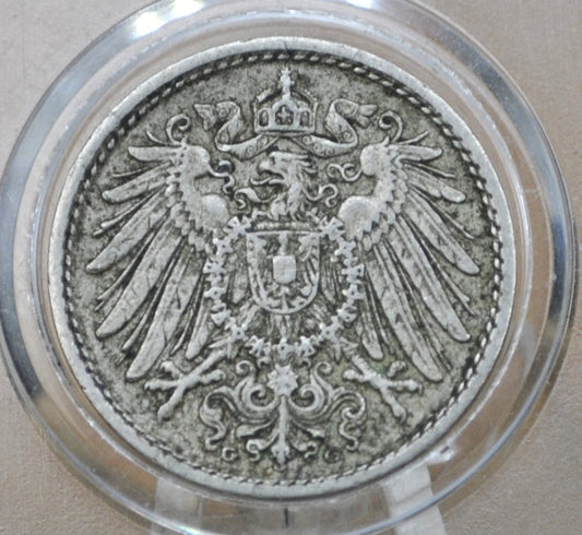 1914 German 5 Pfennig Deutsches Reich - Great condition - Second Reich of Germany 1914 German Coin - Five Pfennig 1914