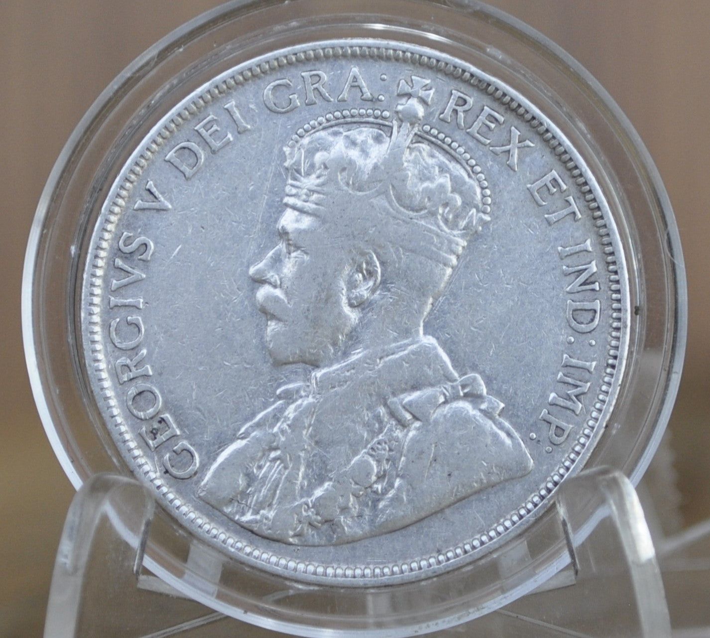 1911 Newfoundland 50 Cents - F (Fine) Condition - King George V - Fifty Cents Newfoundland 1911 Silver