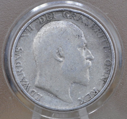1907 Great Britain Silver 1 Shilling UK One Shilling 1907 - VG Grade / Condition - King George V - 1 Shilling 1907 Silver