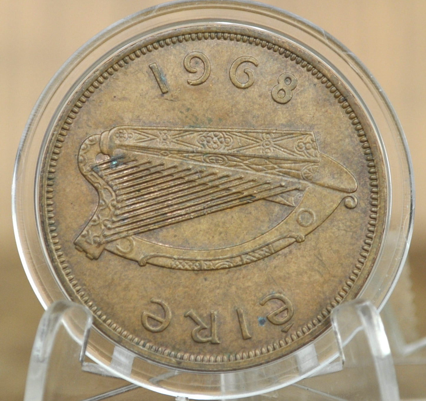 1968 Irish 1 Penny Coin - Great Condition - 1968 One Cent Coin Ireland / UK - Hen with Chicks Design Irish Coins - Great for Gifts, Jewelry