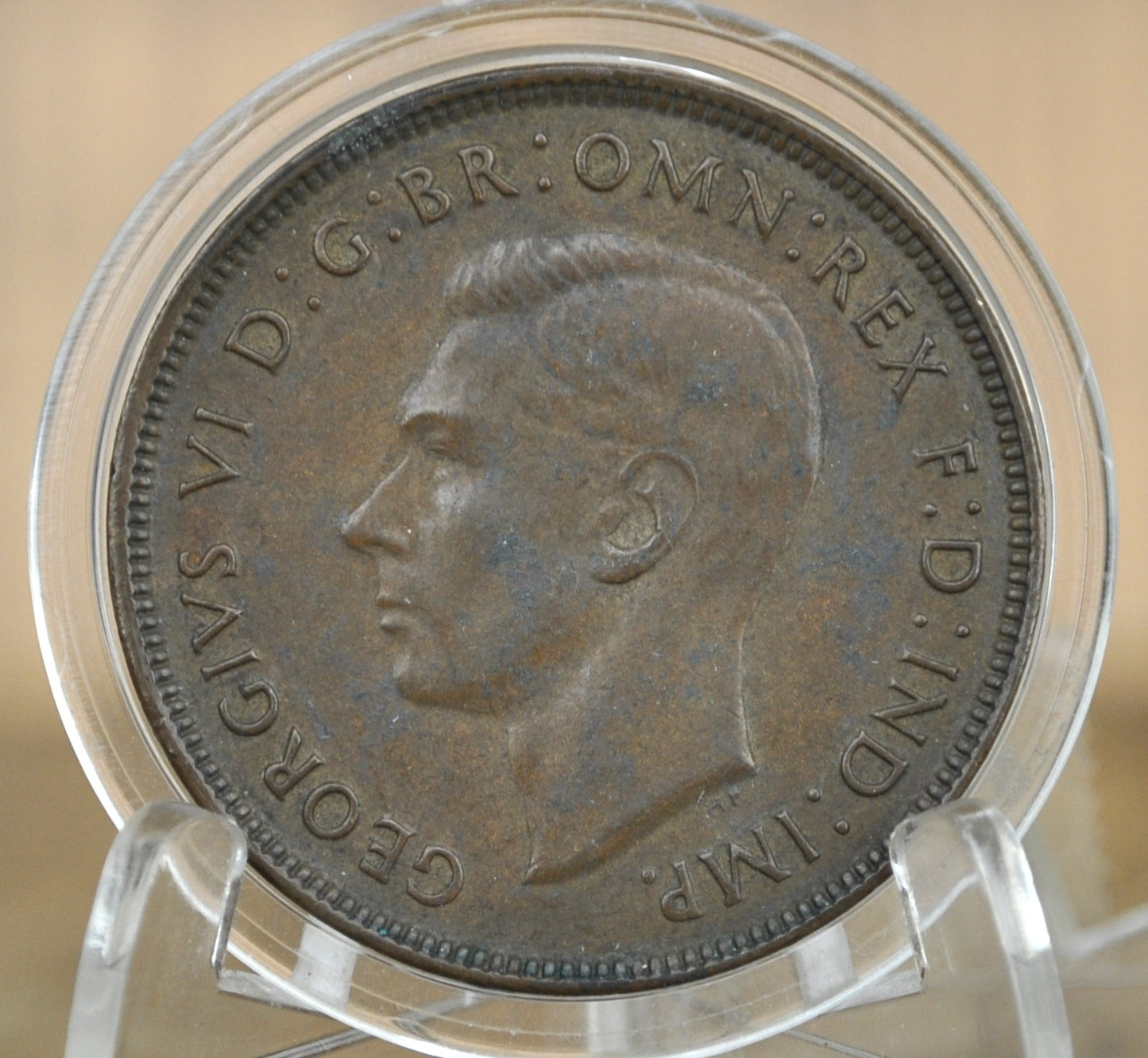 1942 Australia One Penny Australia, Perth Mint - Great Condition / Detail - King George - Collectible Australian Coin