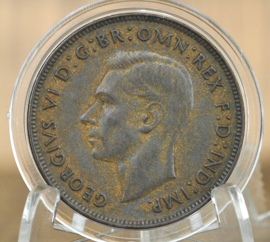 1939 Australia One Penny Australia, Perth Mint - Great Condition / Detail - Collectible Australian Coin