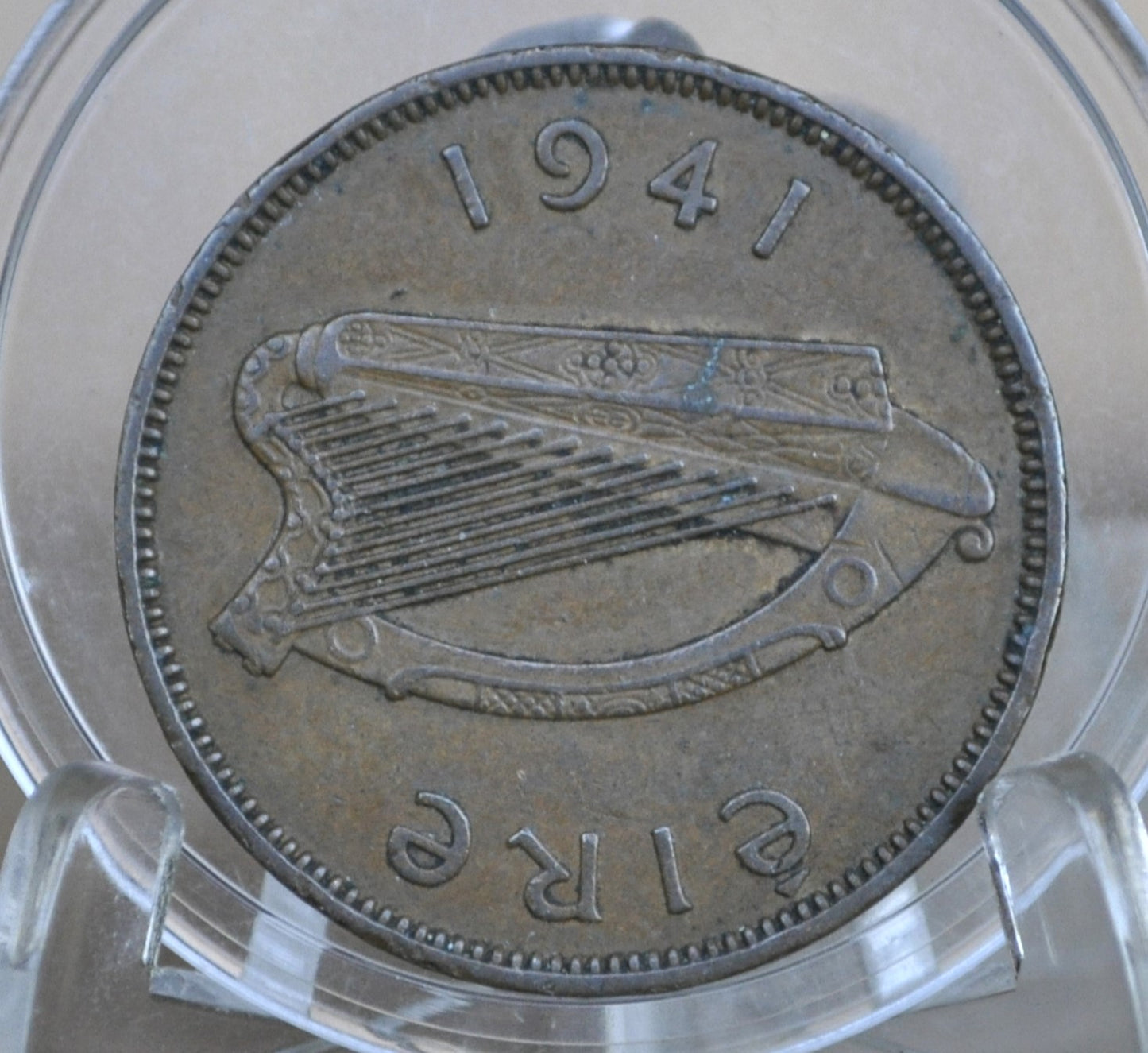 1941 Irish 1/2 Penny - Great Condition - 1941 One Half Cent Ireland / UK - Sow Design Irish Coins