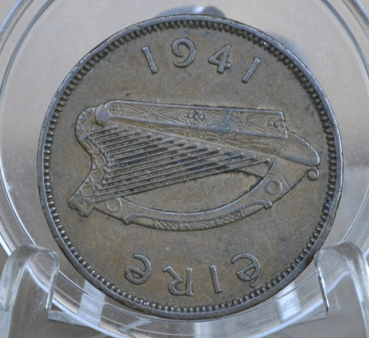 1941 Irish 1/2 Penny - Great Condition - 1941 One Half Cent Ireland / UK - Sow Design Irish Coins