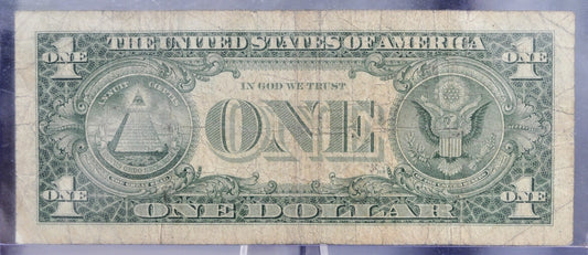 1957 Silver Certificate 1 Dollar Note - Low Serial Number - 00018674 - 1957 One Dollar Blue Seal Banknote - Fr#1619