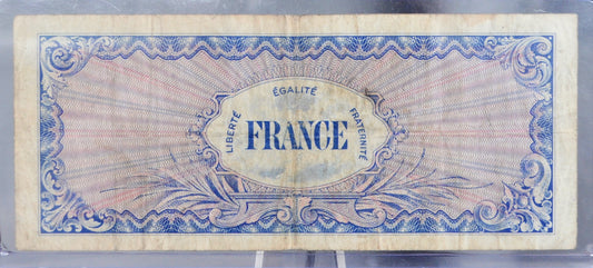 1944 France Allied Military 100 Franc Note - WWII Era Allied Franc Note - Block Number 6 - 1944 French One Hundred Francs Banknote - P#123c