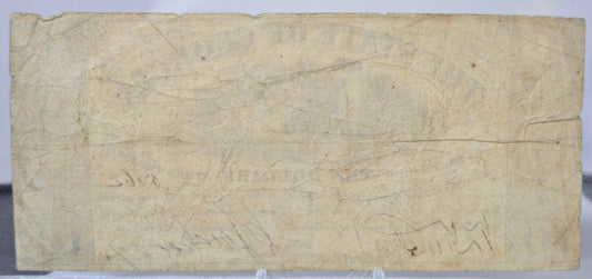 1864 State of Georgia 10 Dollar Milledgeville Issue Obsolete Note - Choice of Grade - Confederate Currency - 1864 GA Ten Dollar Banknote