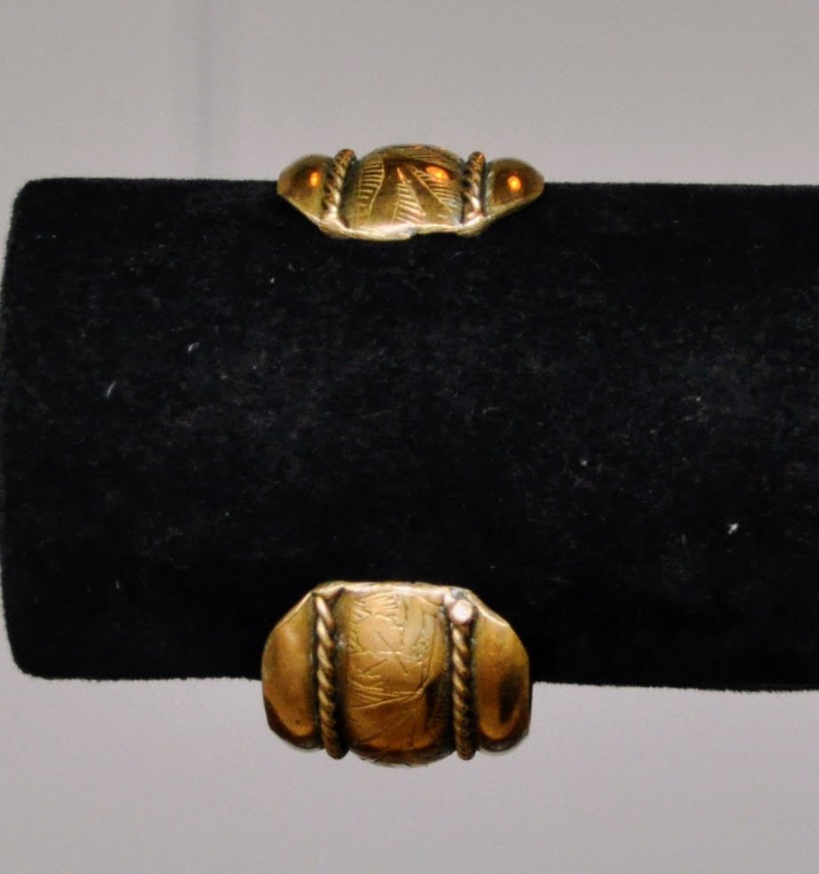 Stunning Raw Brass Floral Etched Open Cuff Bracelet - 6.25" Length - Vintage Brass Hammered Floral Braid Design Cuff