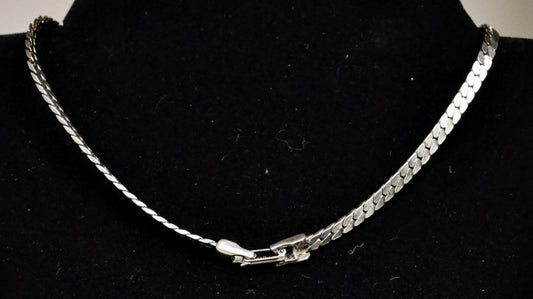 Designer Steve Sasco Silver-Plated Art Nouveau Iridescent Gem Necklace and Earrings Set - Baguette Chain Necklace - 21" Length