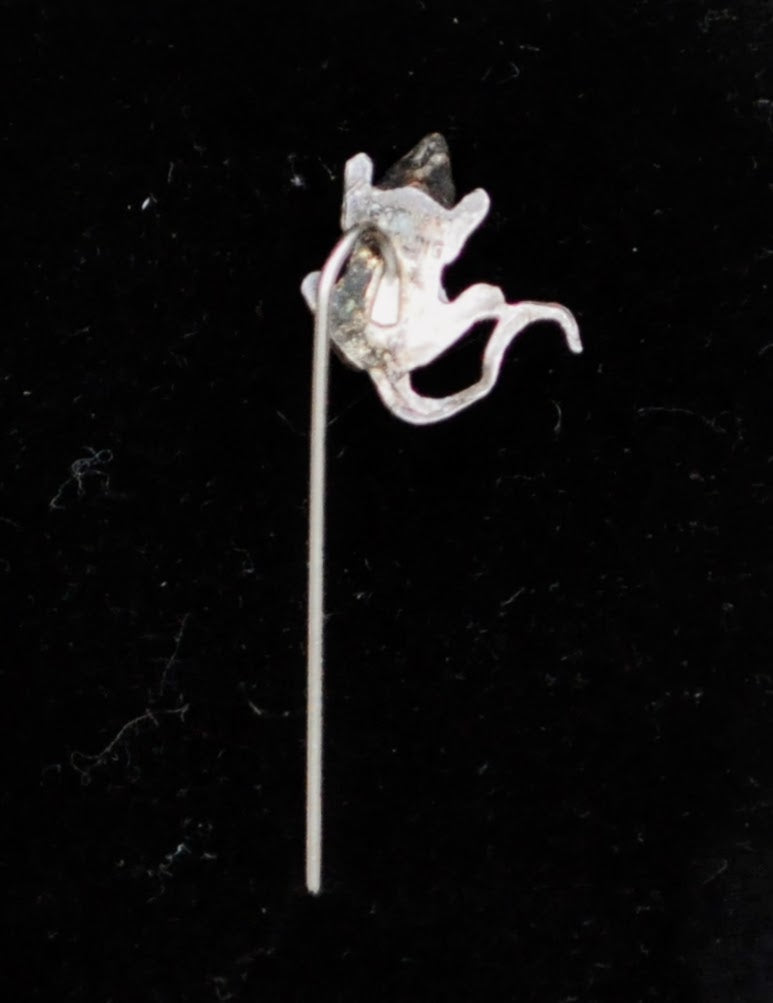 Funky Gorham Sterling Silver 3D Mouse Hat Stick Pin - Vintage Gorham 925 Silver Rat Stick Pin