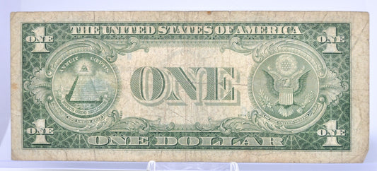 1935E Fancy Lucky 555 Repeating Serial Number Silver Certificate - 76785556 - 1935E One Dollar Blue Seal Fancy Serial Note - Fr#1614