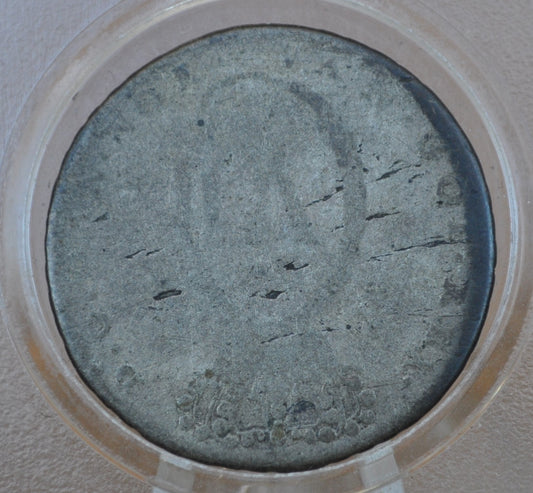 1767 Danish West Indies 12 Skilling 1767 Rare Coin 12 skilling 1767 Denmark - XF Obverse, Heavily Worn Reverse, Silver