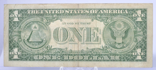1957 Devil 666 Fancy Serial Number 1 Dollar Silver Certificate - 86113666 - 1957 Blue Seal One Dollar Devil's Serial Bank Note - Fr#1619