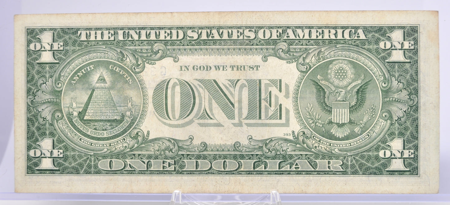 1957A Lucky 222 Fancy Serial Number Silver Certificate 1 Dollar Note - 32228404 - 1957 A One Dollar Blue Seal Banknote - Fr#1620