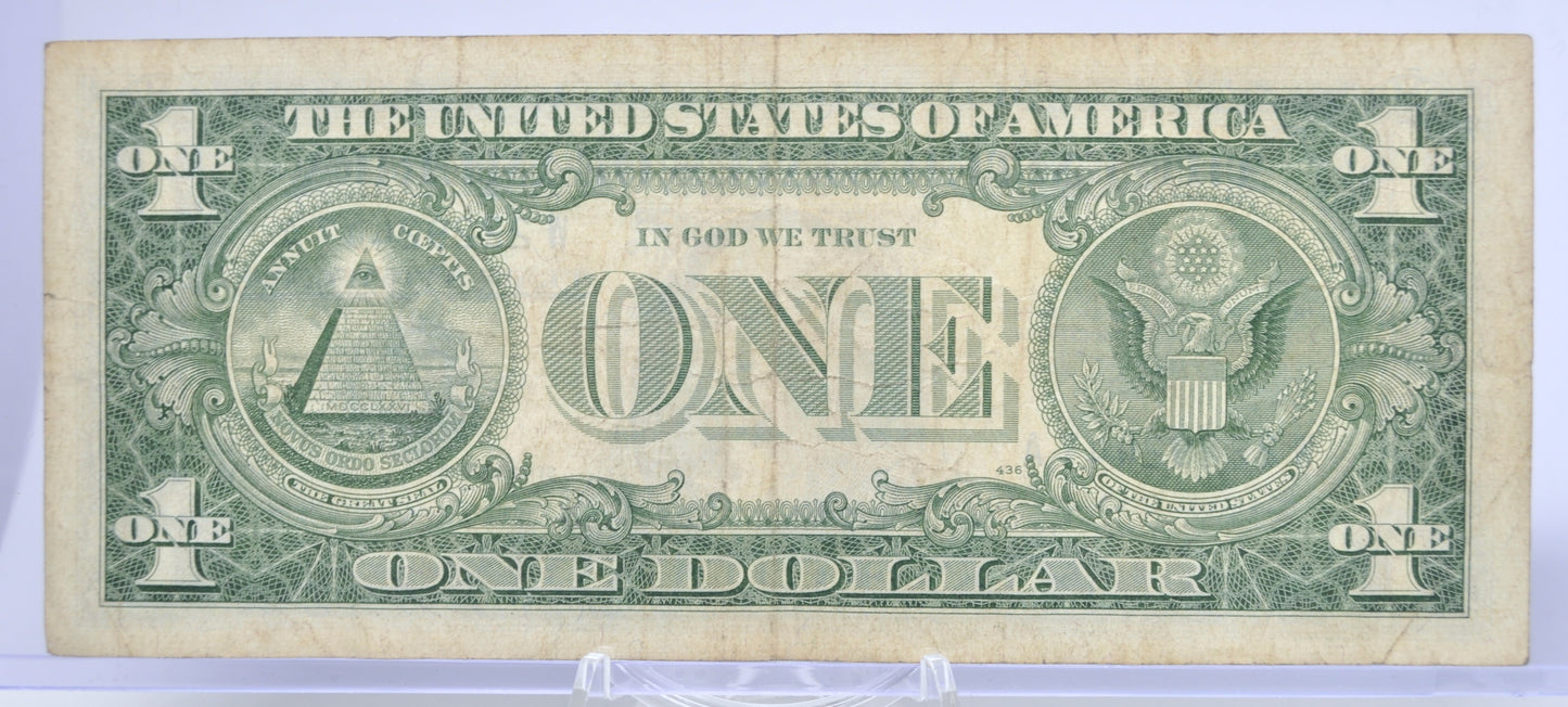 1957B Fancy Trio & Duo Lucky Serial Number 1 Dollar Silver Certificate - 22292447 - 1957 B One Dollar Blue Seal Fancy Serial Note - Fr#1621