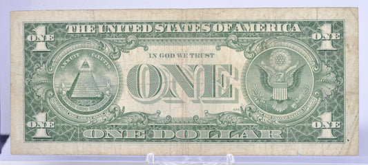 1957B Fancy Trio Lucky Serial Number 1 Dollar Silver Certificate - 02856999 - 1957 B One Dollar Blue Seal Fancy Serial Note - Fr#1621
