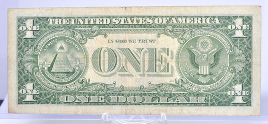 1957B Fancy Trio & Duo Lucky Serial Number 1 Dollar Silver Certificate - 05542229 - 1957 B One Dollar Blue Seal Fancy Serial Note - Fr#1621