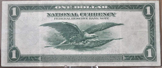 1918 1 Dollar Federal Reserve Note Large Size Fr709 - AU, Crisp Note - Chicago - 1918 One Dollar National Currency Note Fr#709