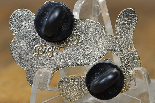 Official Big Bud Press "Flower Tangle" Lapel Pin - Big Bud Press Pink & White Flower Pin