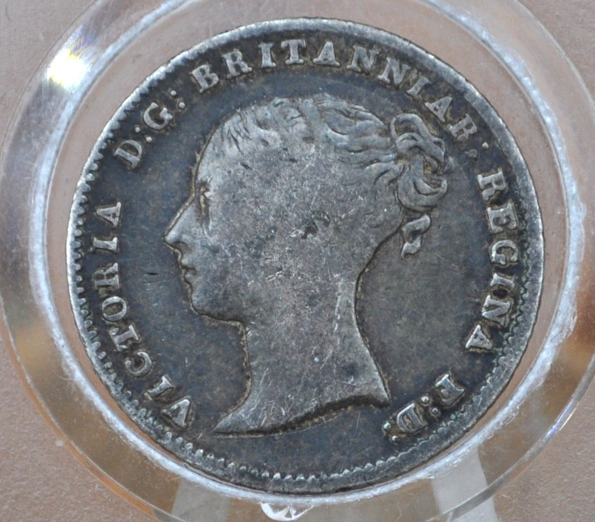1845 Fourpence Great Britain 4 Pence Silver - F/VF (Fine-Very Fine) Condition - UK 4 Pence Silver 1896 - Queen Victoria / Victorian Era