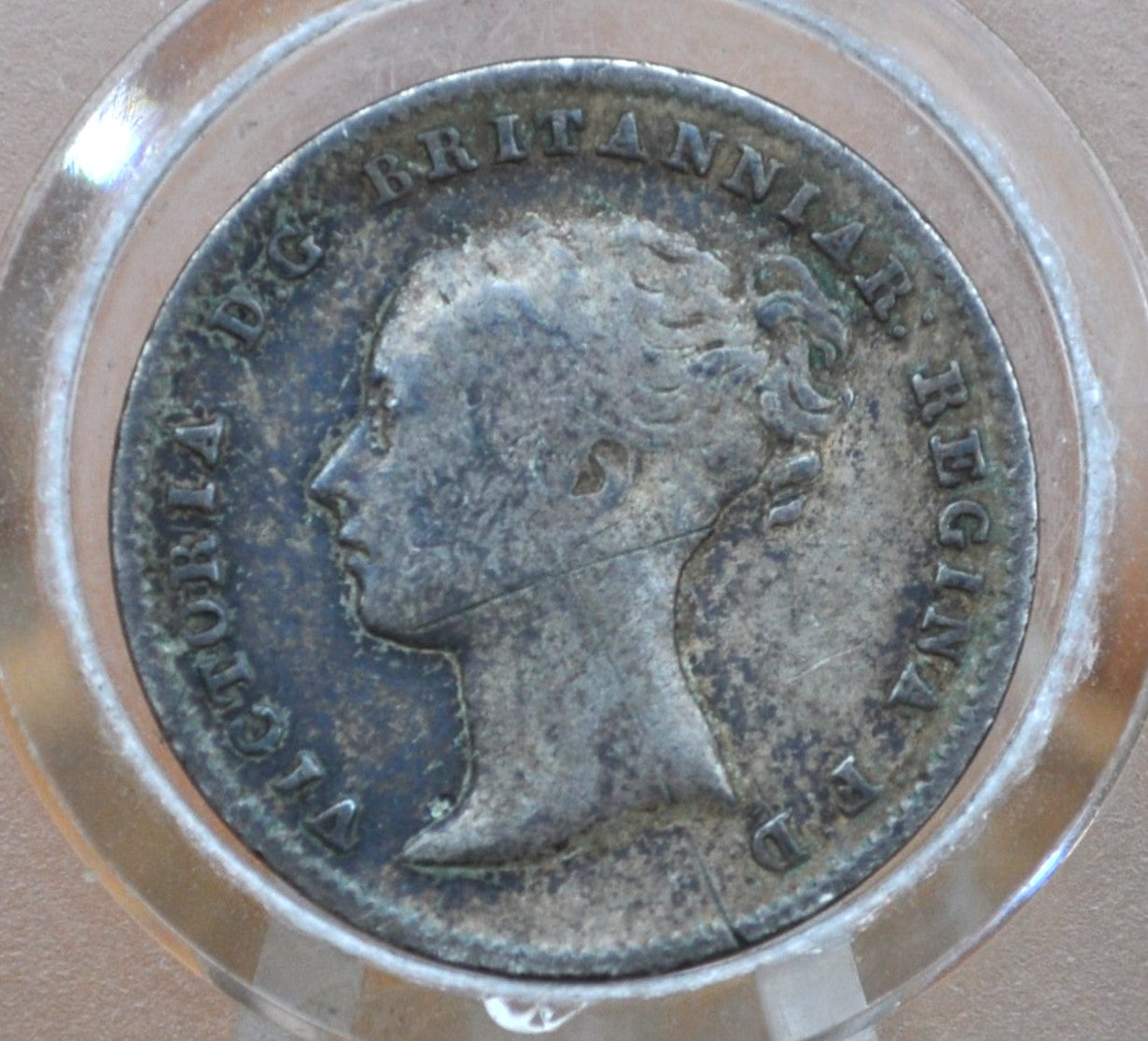 1838 Threepence Great Britain 3 Pence Silver - F/VF Condition - UK 3 Pence Silver 1838 - Queen Victoria / Victorian Era