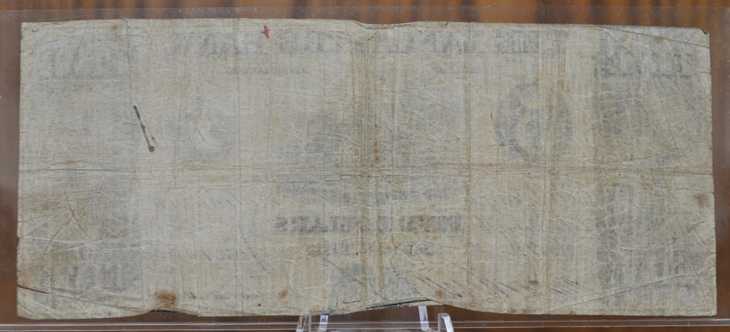 1853 The Lancaster Bank 5 Dollar Paper Banknote - Great Condition - Pennsylvania Obsolete Currency - Five Dollar 1853 PEN