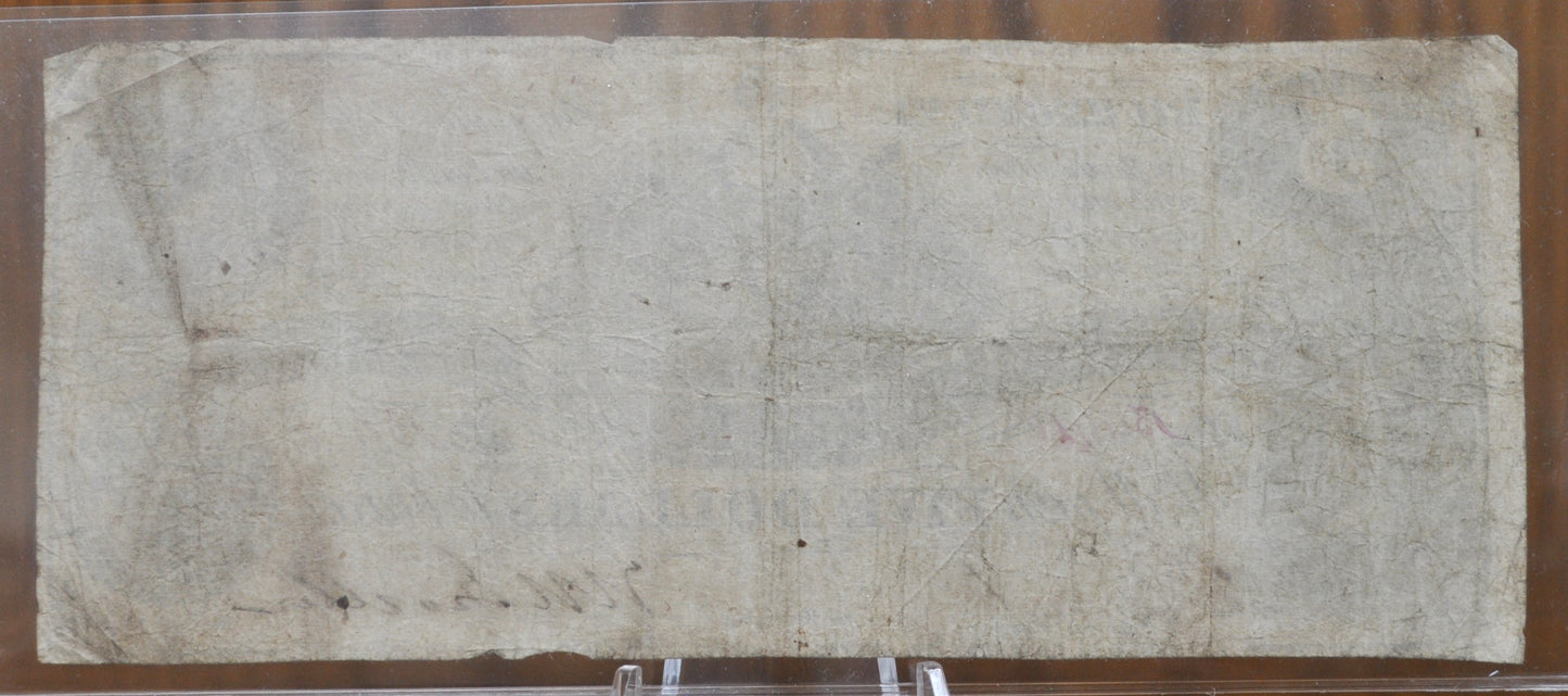 1861 Confederate States of America 5 Dollar Bill CS36/T36- Civil War Issue Banknote - Confederate Five Dollar Note- T-36 / CS-36, Rarer Note