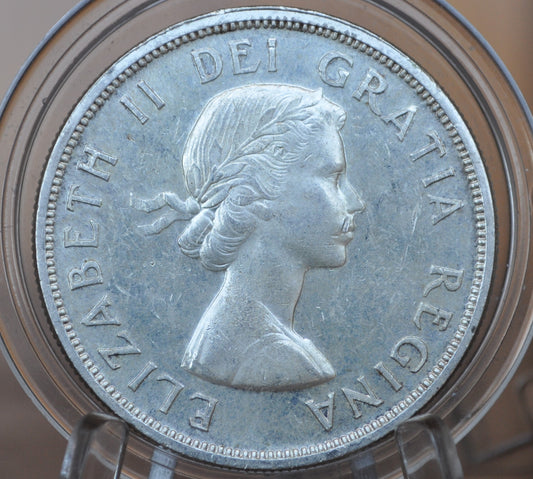 1959 Canadian Silver Dollar - Great Condition - 80% Silver - Canoe Silver Dollar Canada - Canadian Coin Collection