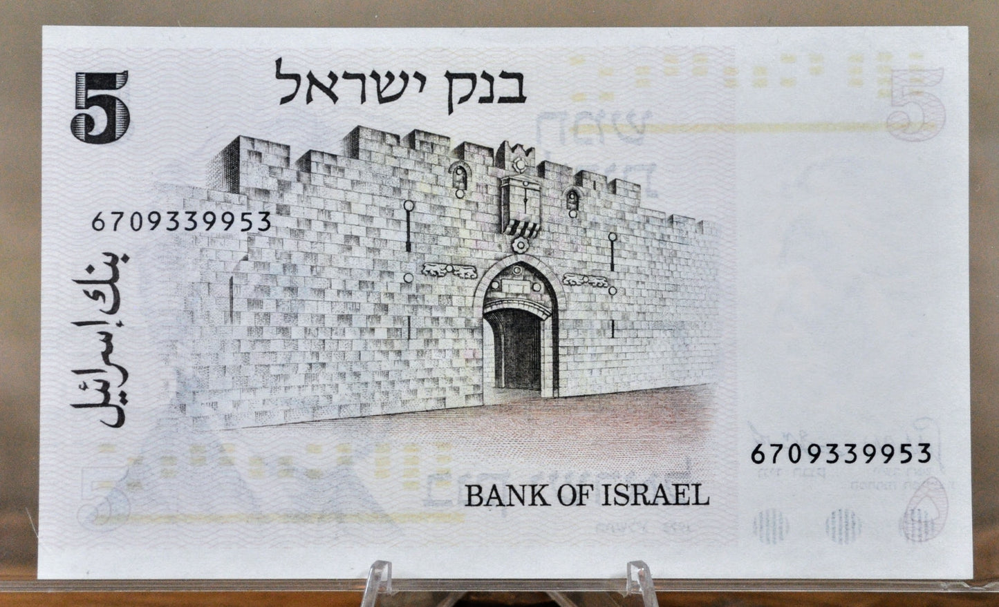 1973 Bank of Israel 5 Lirot Banknote - Henrietta Szold Note - Uncirculated (UNC) - 1973 Israeli Five Lirot Note - P#38