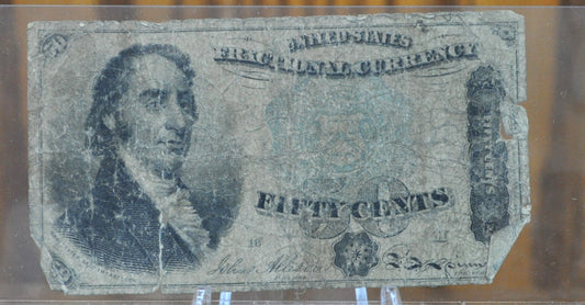 4th Issue 50 Cent Fractional Note Fr#1379 - Cull/Good Condition - Fourth Issue Fifty Cent Note Fr1379, Authentic