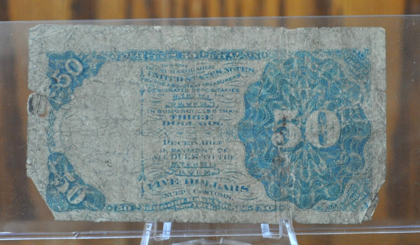 4th Issue 50 Cent Fractional Note Fr#1379 - Cull/Good Condition - Fourth Issue Fifty Cent Note Fr1379, Authentic