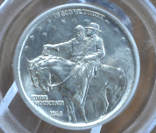 PCGS 1925 Stone Mountain Silver Commemorative Half Dollar - MS63 (Choice Uncirculated) - Robert E. Lee and Stonewall Jackson 1925 Half