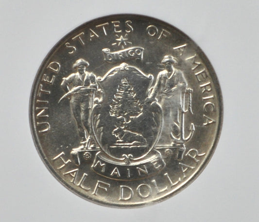 1920 Maine Centennial Half Dollar - NGC MS64 - State of Maine Silver Commemorative Half Dollar 1920, Scarce
